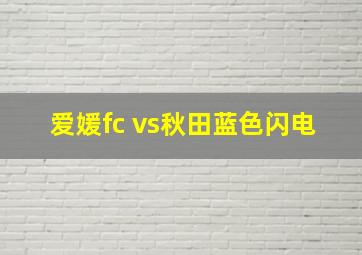 爱媛fc vs秋田蓝色闪电